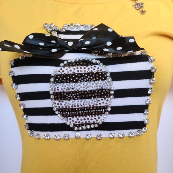 NEW Yellow Crystal Blouse - Picture 3 of 4